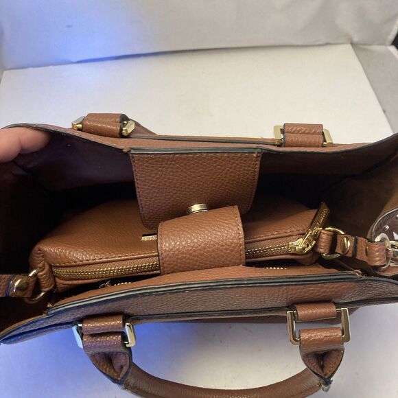 Steve Madden Purse Brown Hand And Shoulder Straps Detachable Small Bag Inside - Picture 4 of 8